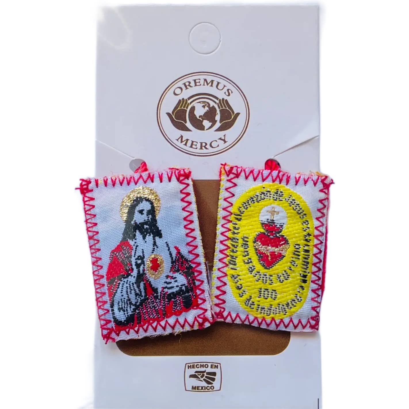 Scapular - Sacred Heart of Jesus w/ Charms RED  
