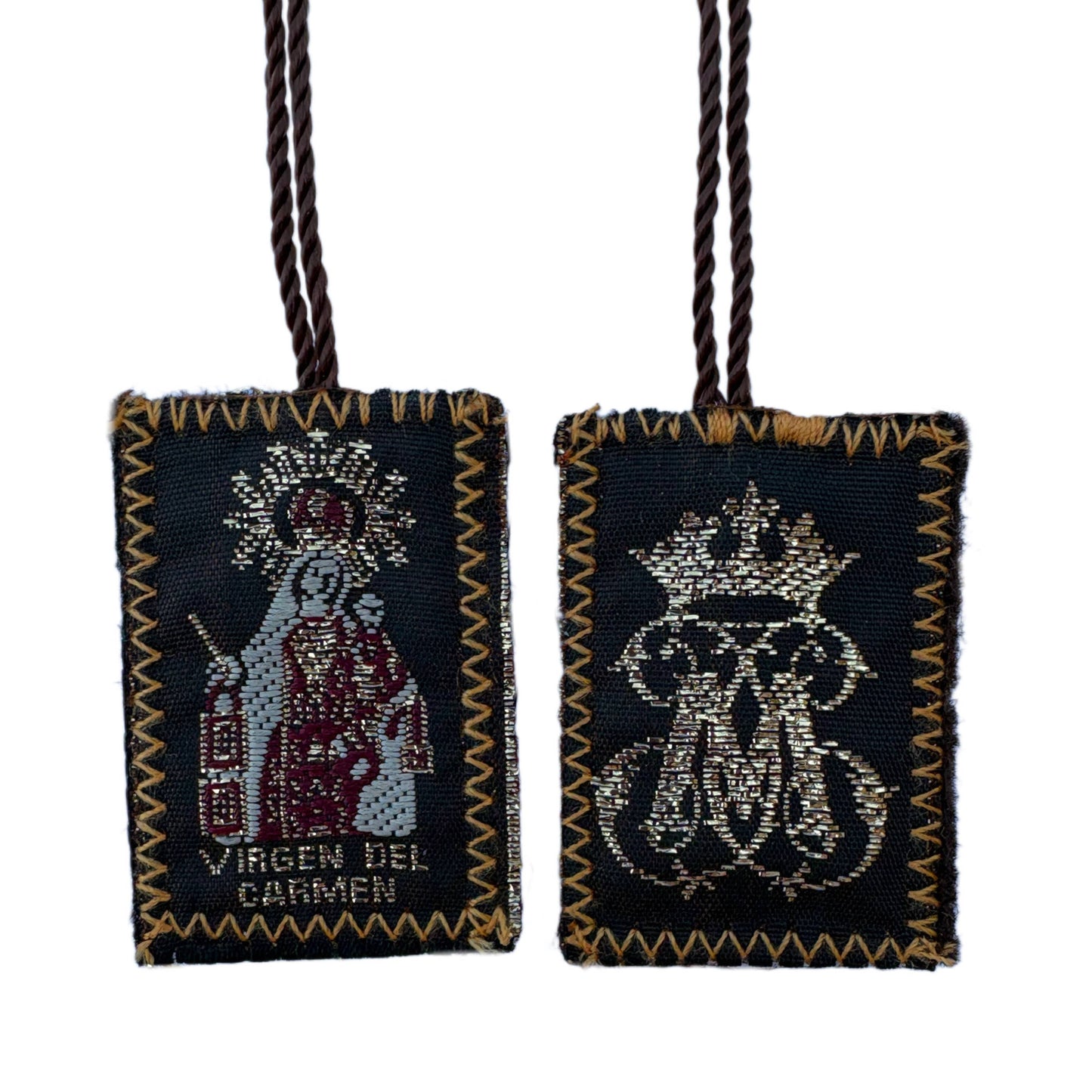 Scapular - Lady of Mt. Carmel BROWN       1.5"