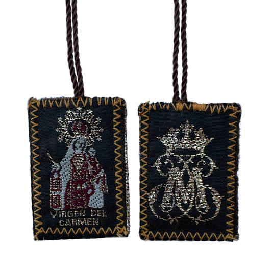 Scapular - Lady of Mt. Carmel BROWN       1.5"