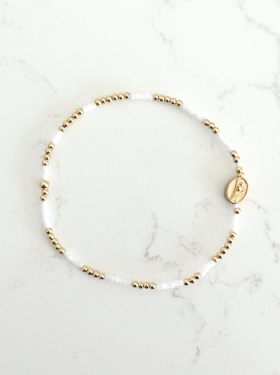 St. Joan of Arc Bracelet: Courage Teal / Adult Luxe (7.5")