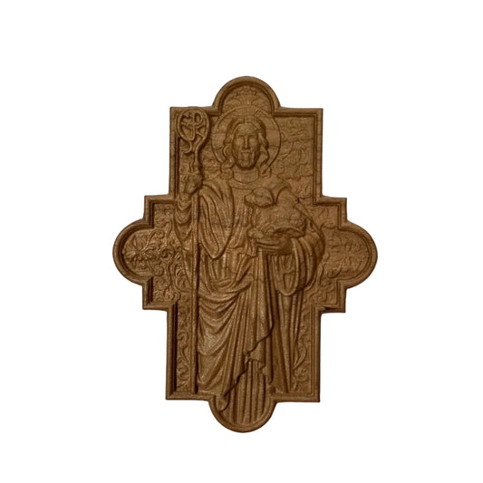 "The Good Shepherd" Carving