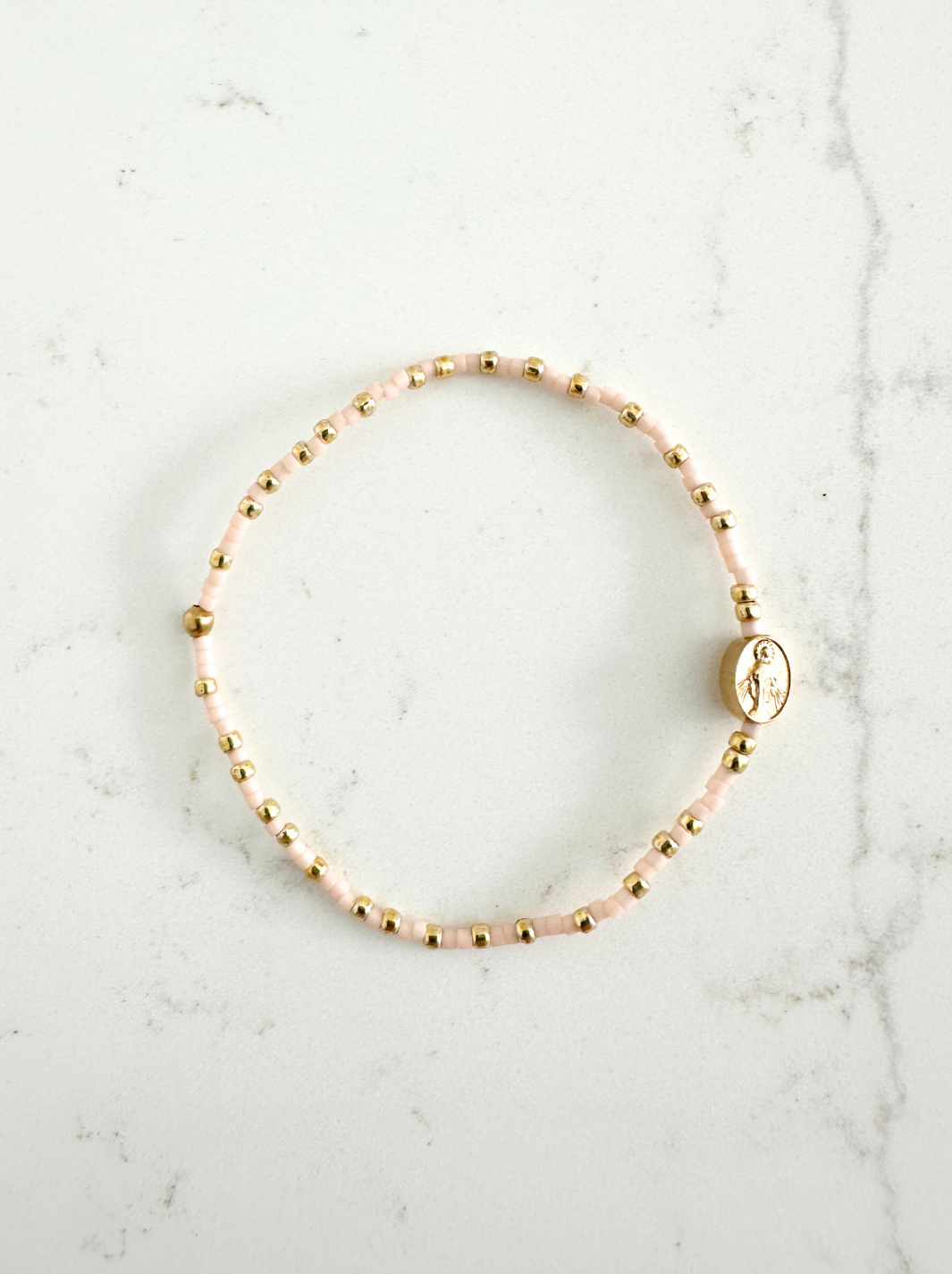 Miraculous Medal Bracelet: Adults / Mantle Blue