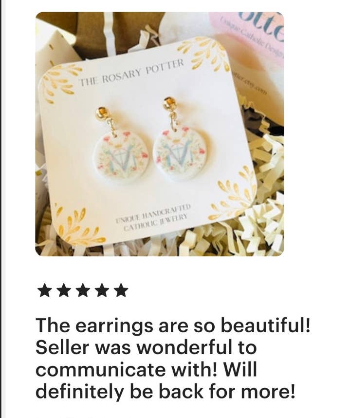 Mary Monogram Earrings