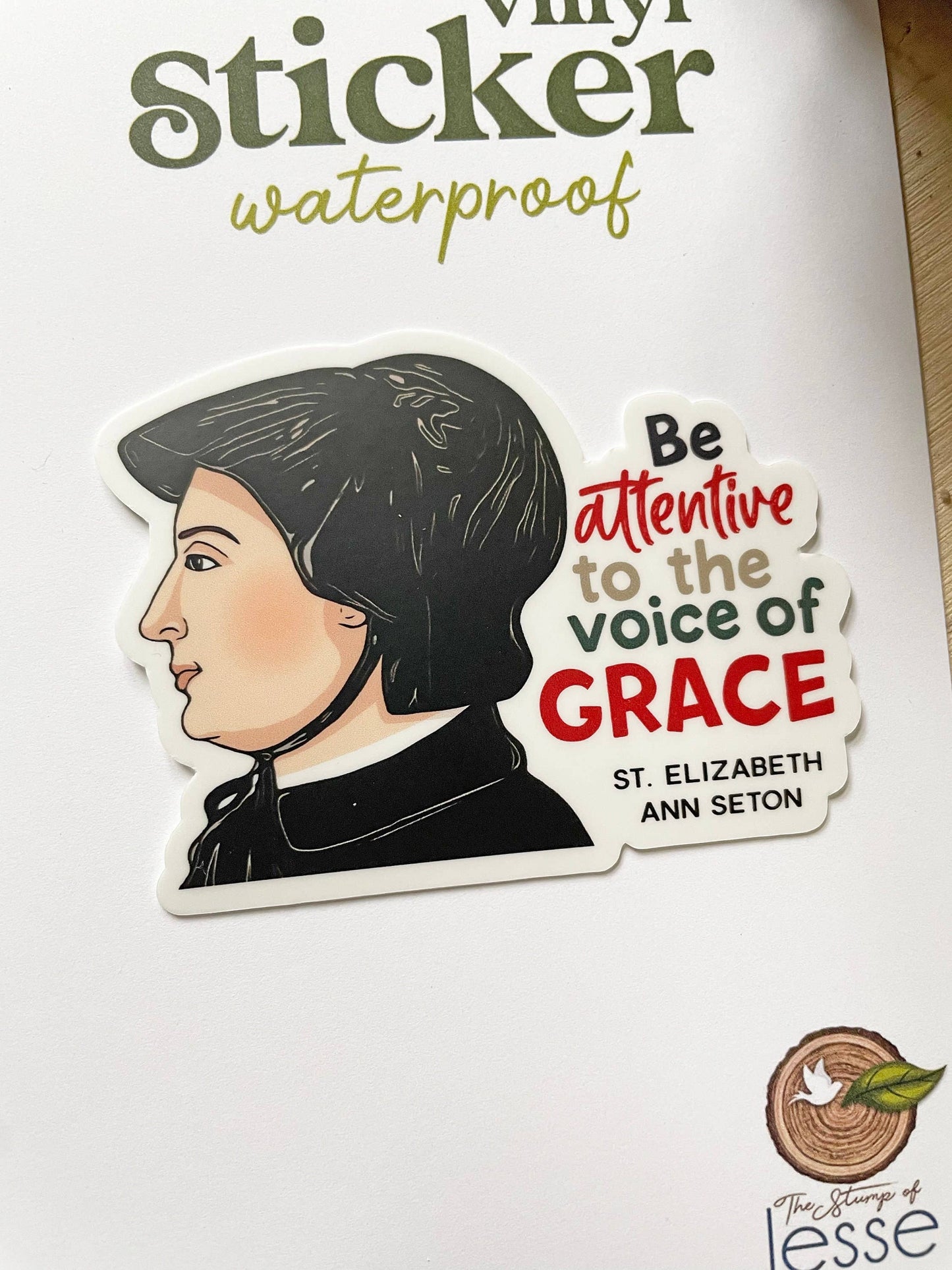St. Elizabeth Ann Seton Waterproof Catholic Sticker