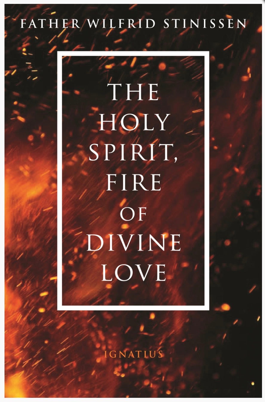 Book cover of 'The Holy Spirit, Fire of Divine Love' with fiery design and text.