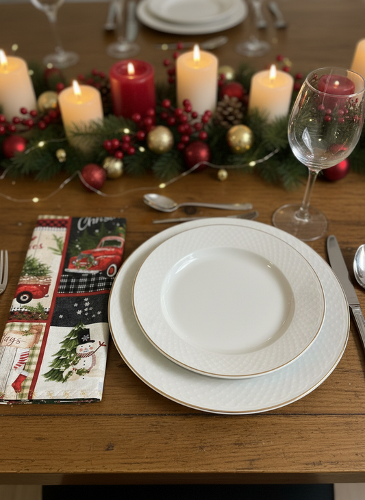 Farmhouse Christmas Napkins (set of 4)