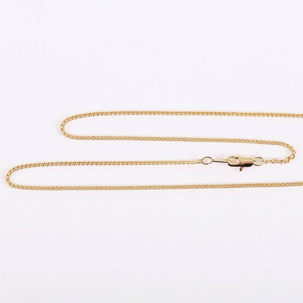 Necklace Cross w/Cz Gold Over SS 18"