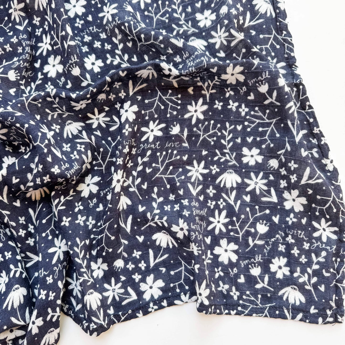 Mother Teresa Small Things Great Love- Catholic Baby Muslin Blanket Swaddle