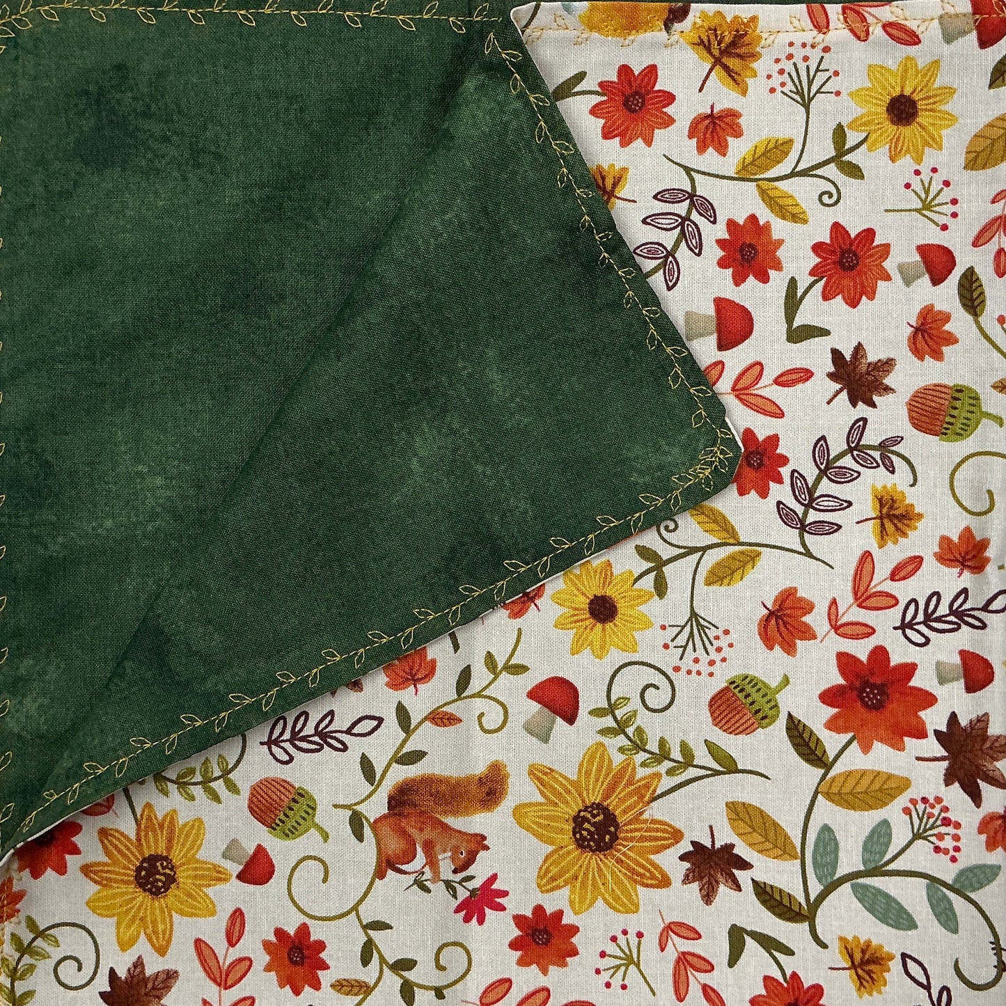 Acorn Napkins/Hunter Green (set of 2)