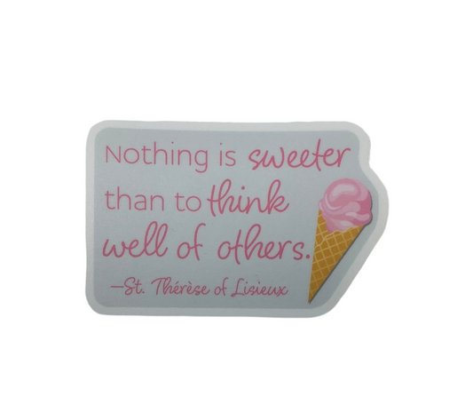 St Therese sweet sticker