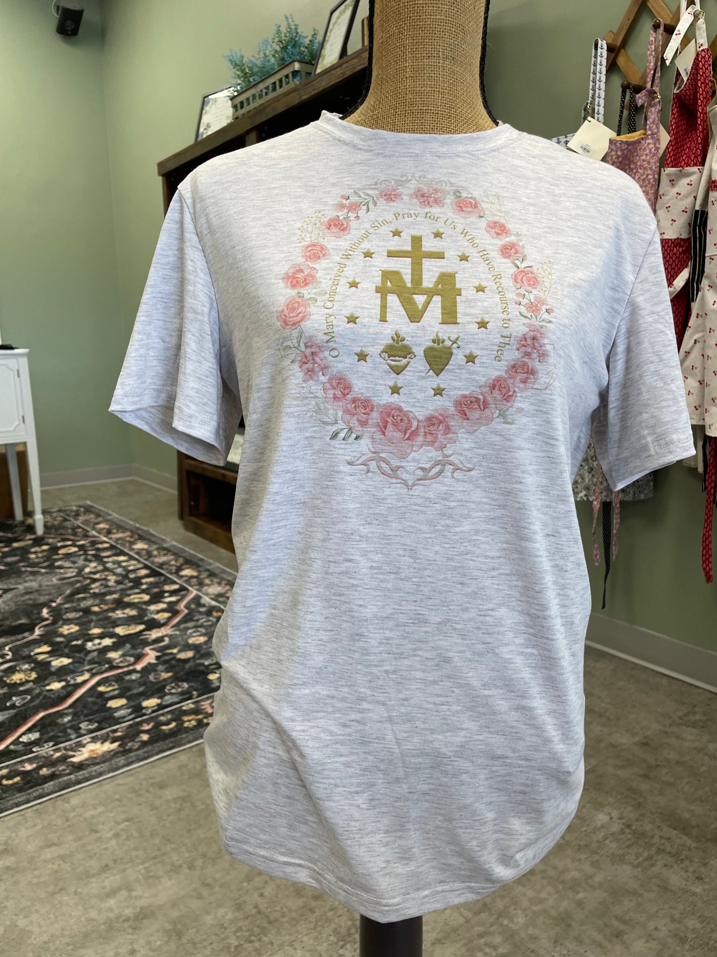 Miraculous Medal T-shirt-gray