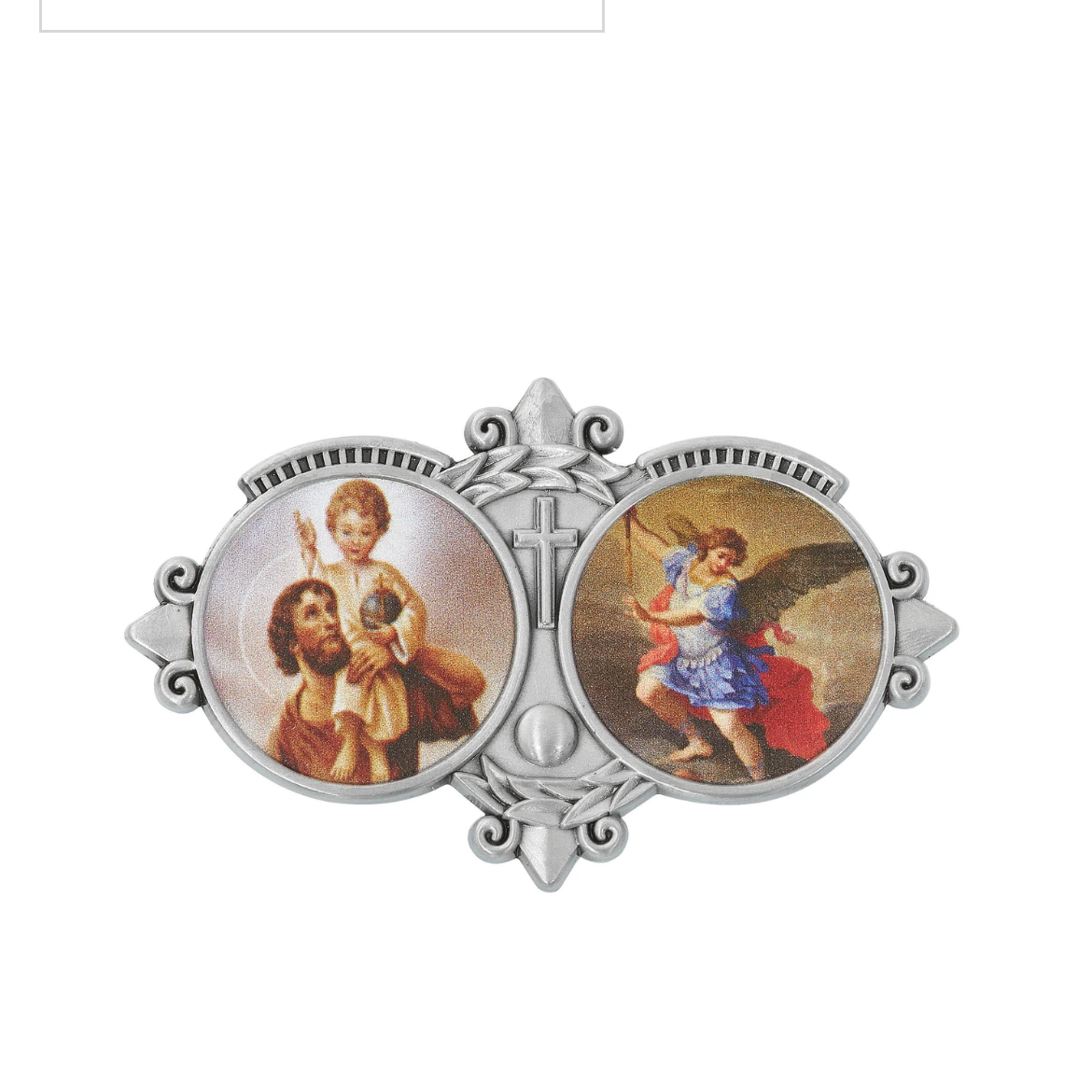 St Christopher/ St Michael Visor Clip
