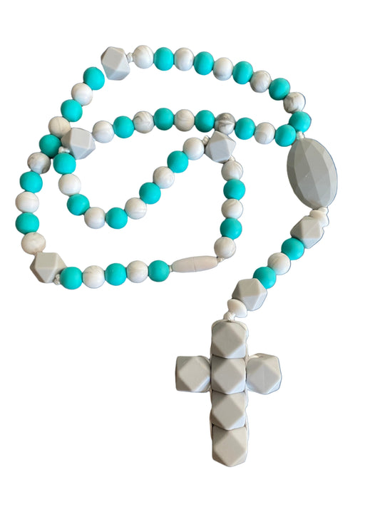 Silicone Baptismal Baby Rosary