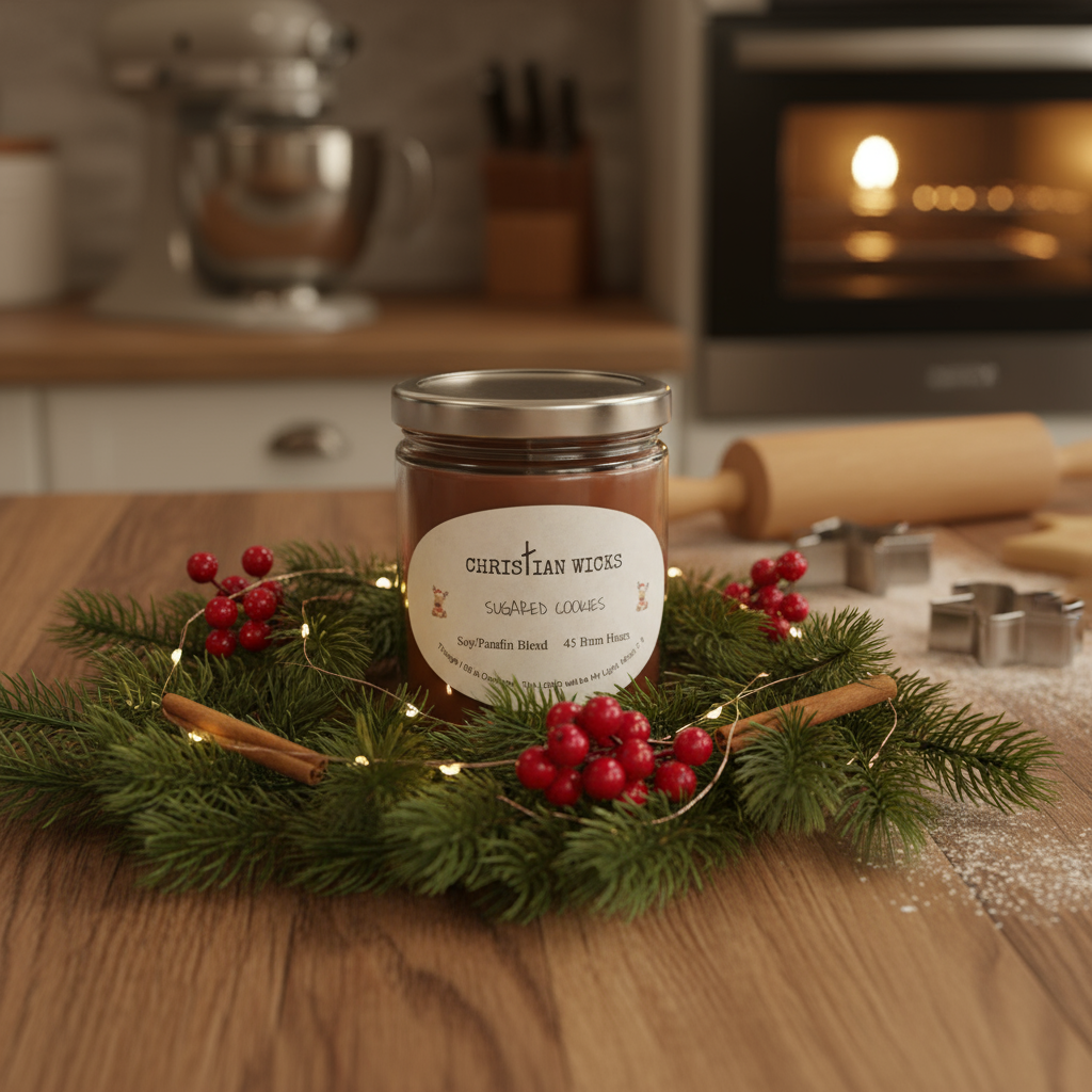 Sugared cookie candle