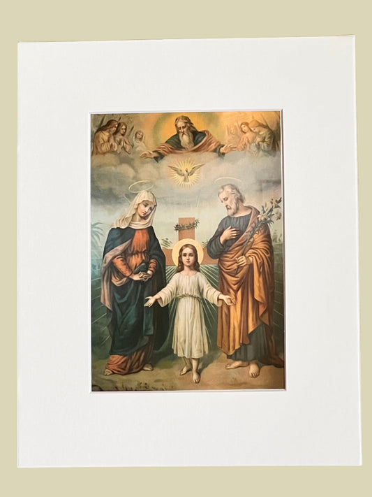 Framed artwork of religious figures