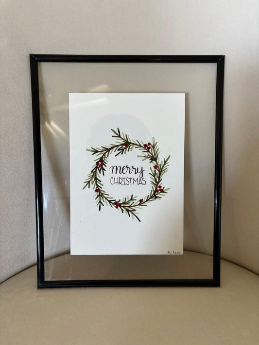 Merry Christmas-thin wreath