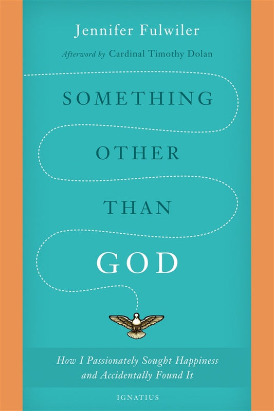 Book cover of 'Something Other Than God' by Jennifer Fulwiler with a blue and orange design.