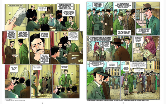 Comic strip displayed