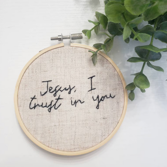 Jesus I Trust in You Embroidery