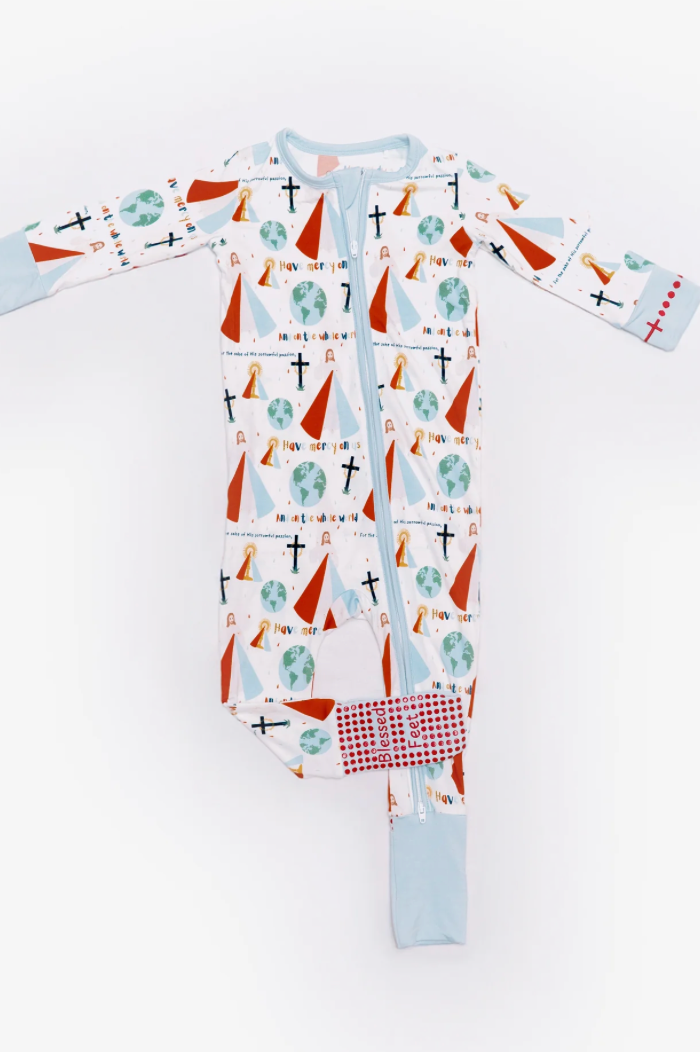 Divine Mercy Footie Baby Pajamas