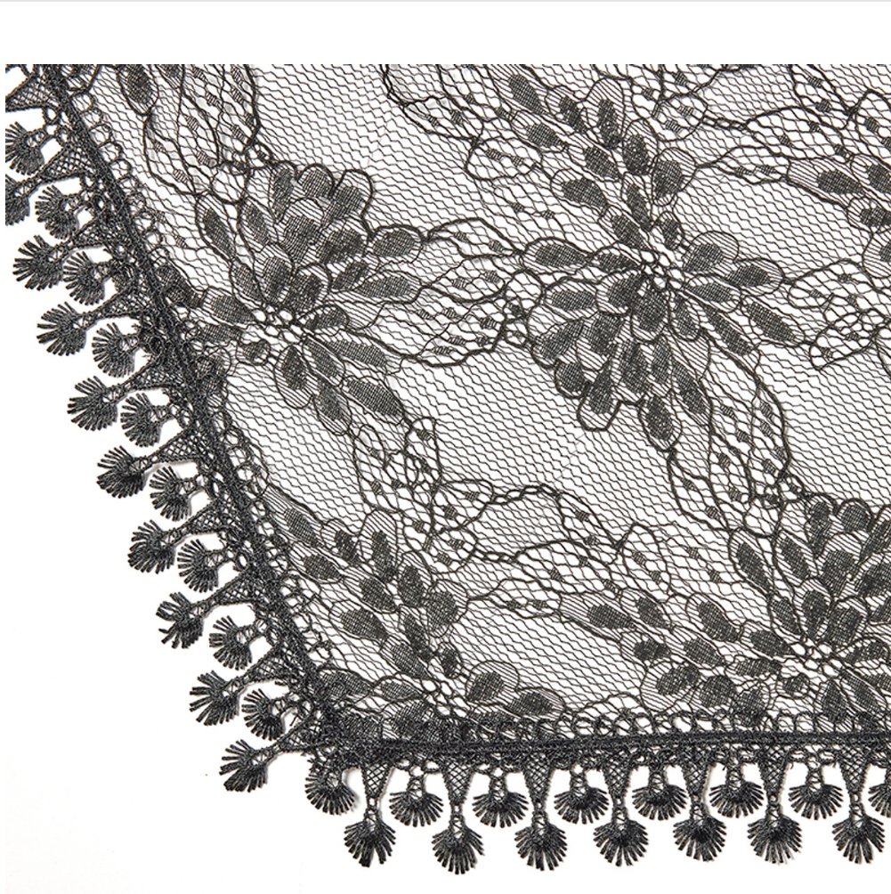 Black Little Flower Chapel Veil