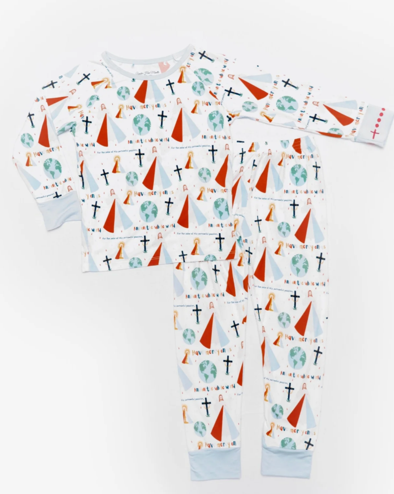 Divine Mercy Two Piece Kids Pajamas