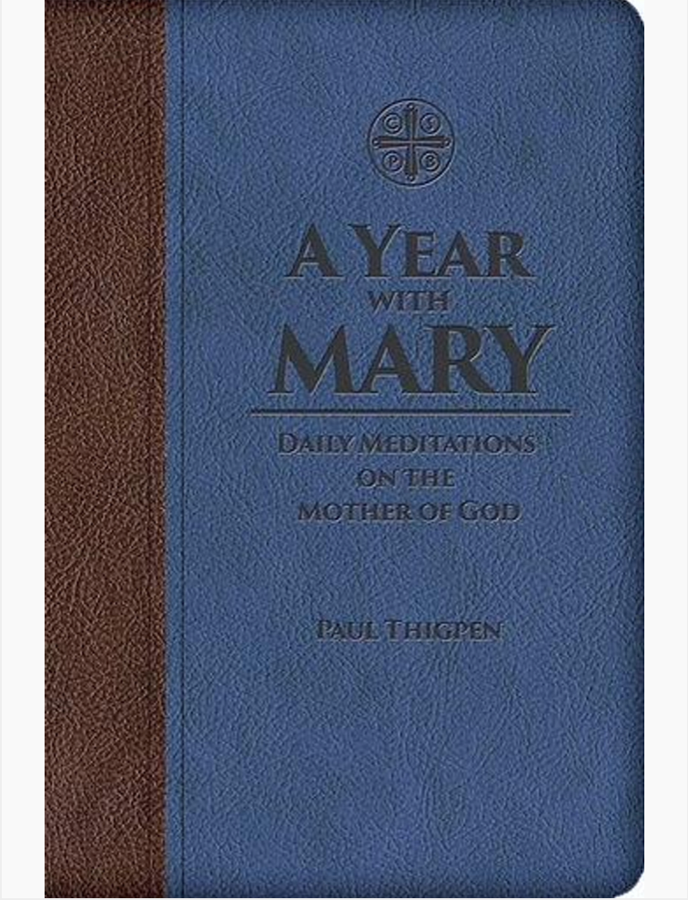 A year with Mary leather blue book cover
