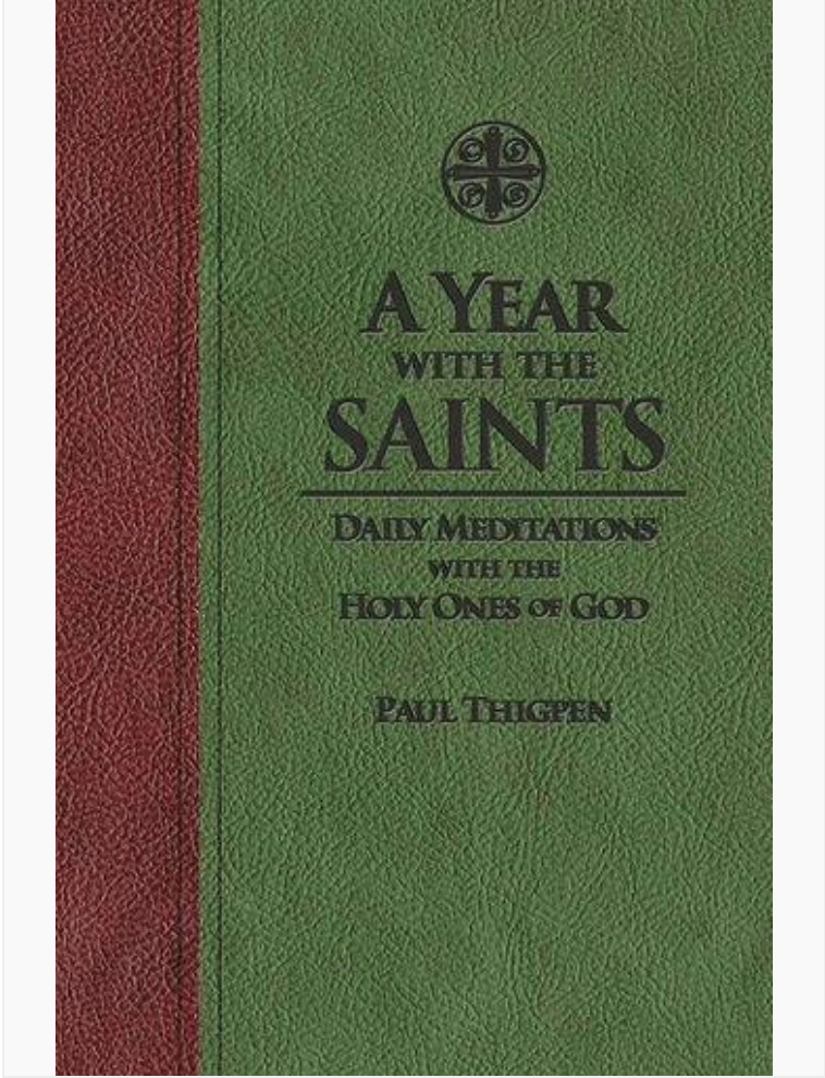 A year with saint green leather book cover
