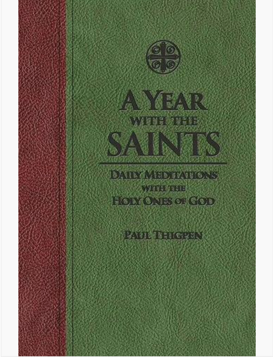 A year with saint green leather book cover