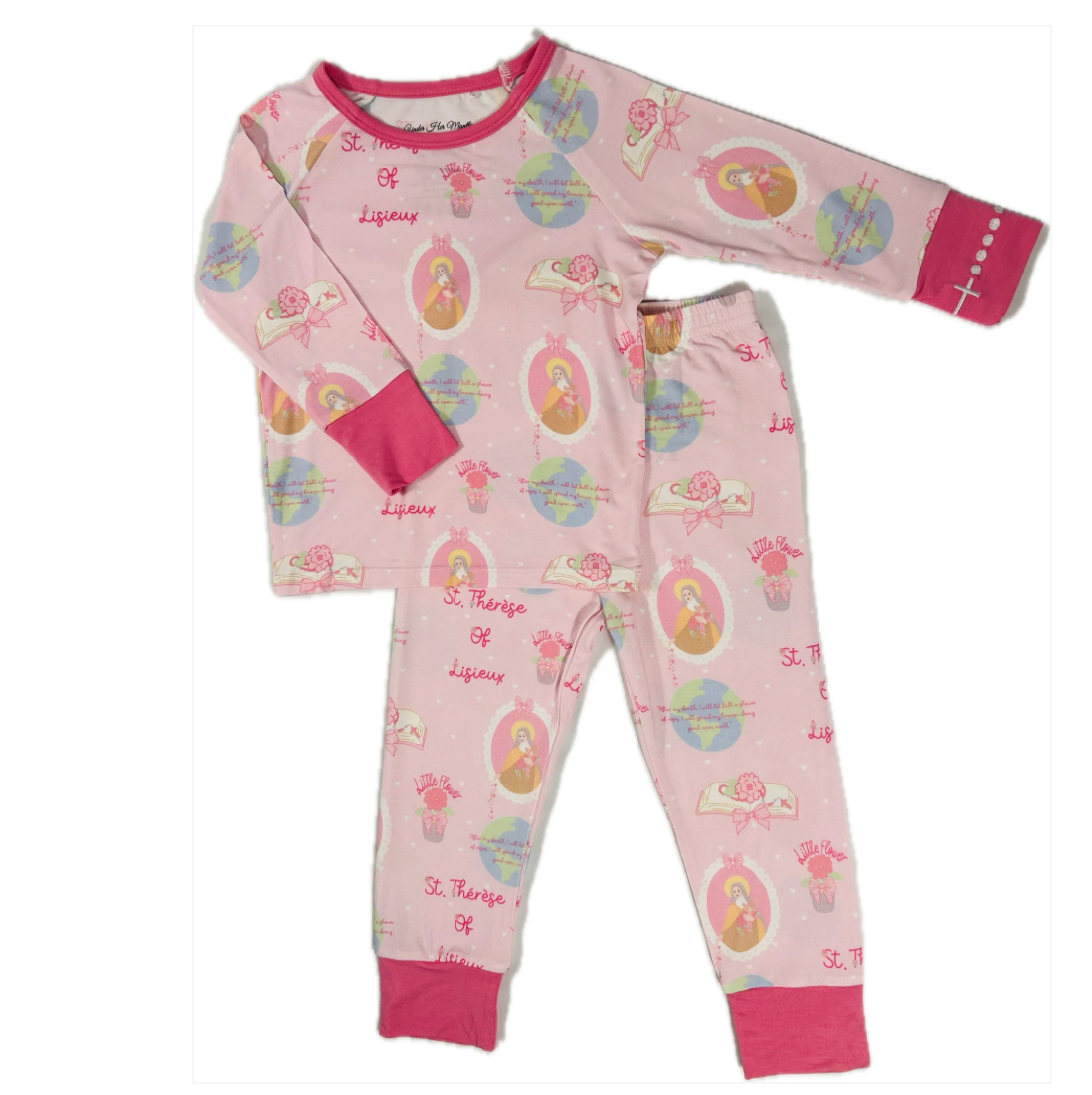 St. Therese of Lisieux Two Piece Kids Pajamas