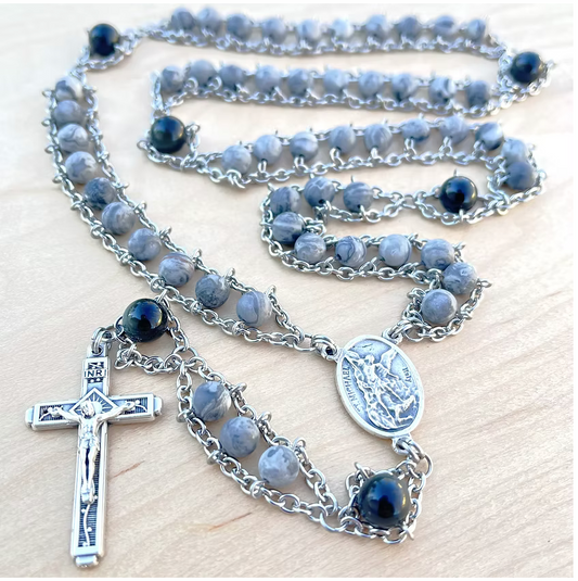 Grey Guardian Ladder Rosary