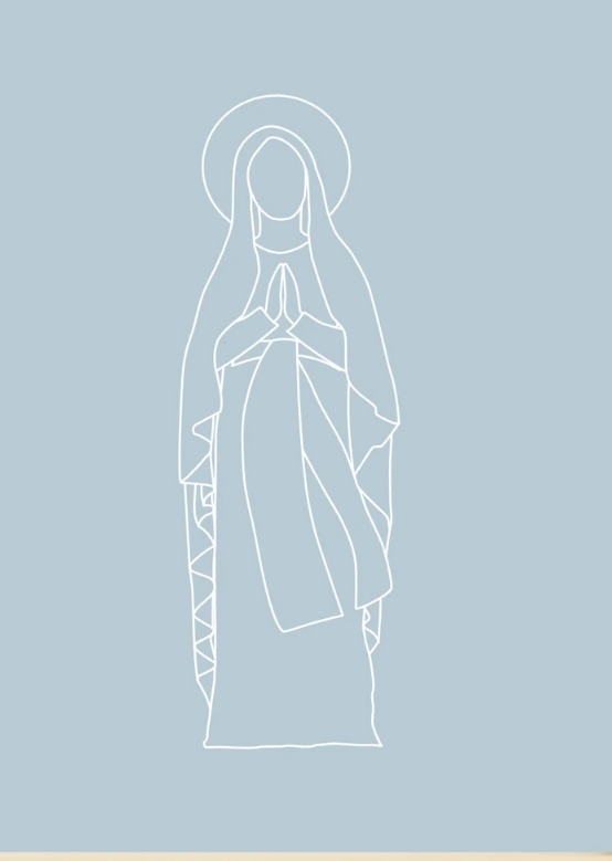 Blessed Mother Blue Art Print