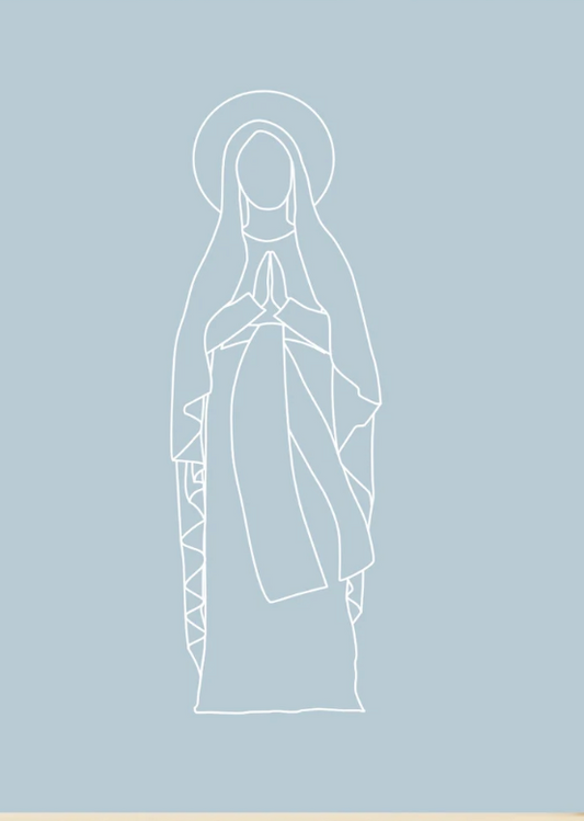 Blessed Mother Blue Art Print
