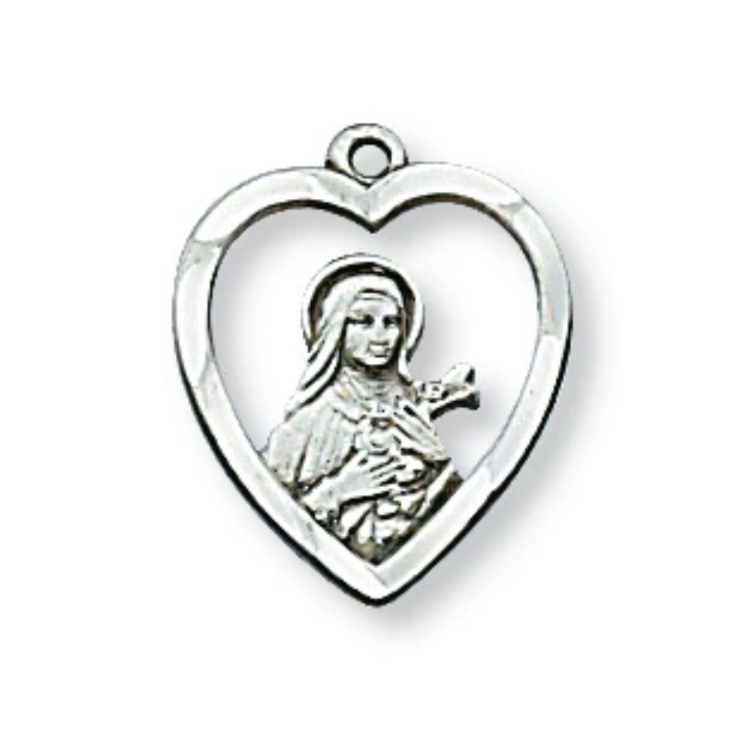Sterling Silver St. Therese Pendant