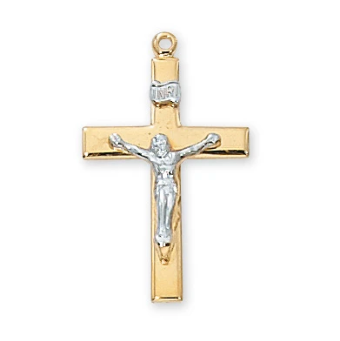 18" Two tone Crucifix Rounded