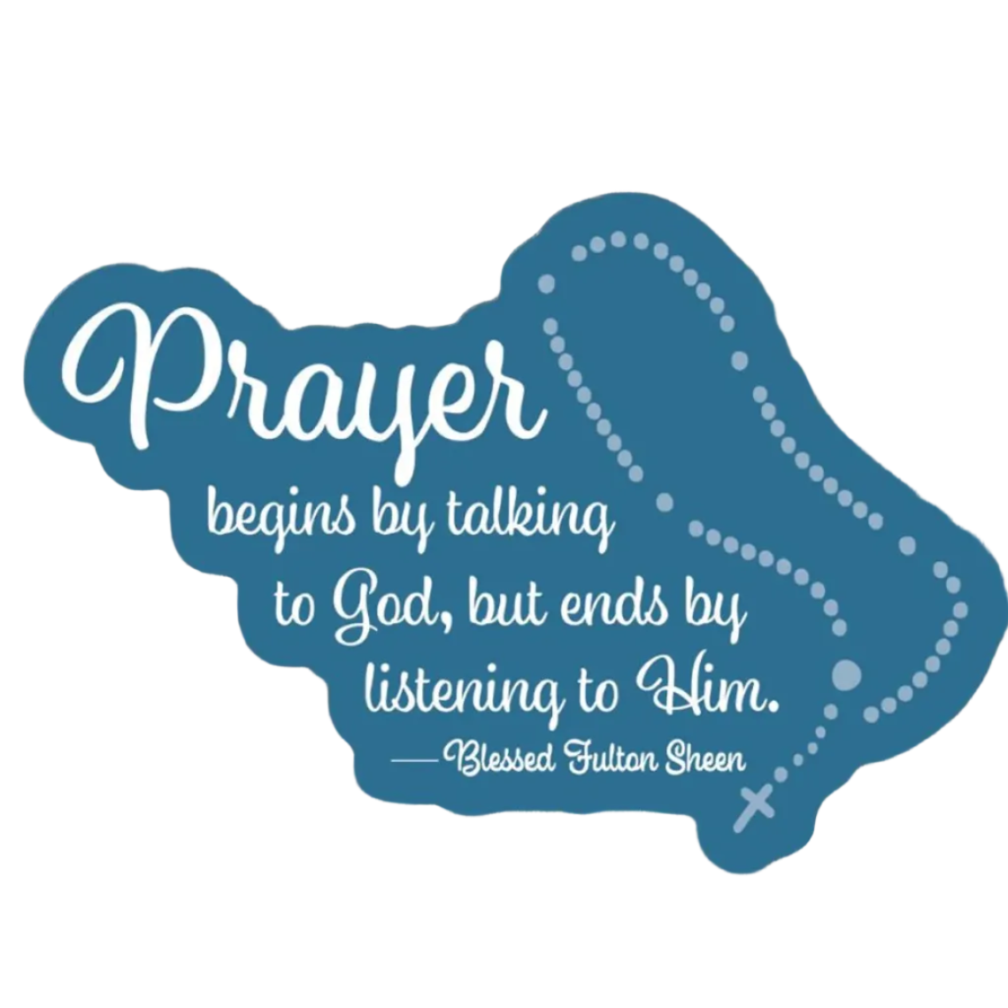 Fulton Sheen Prayer Sticker