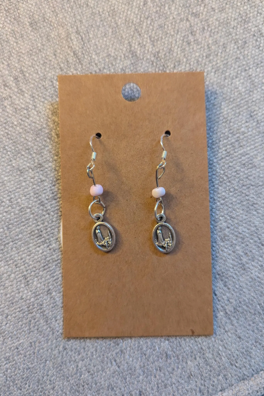 Dainty Our Lady of Fatima Earrings