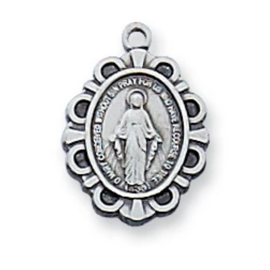 16" Sterling Miraculous Medal