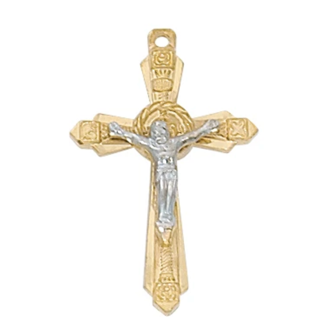 Intricate 2-tone Crucifix