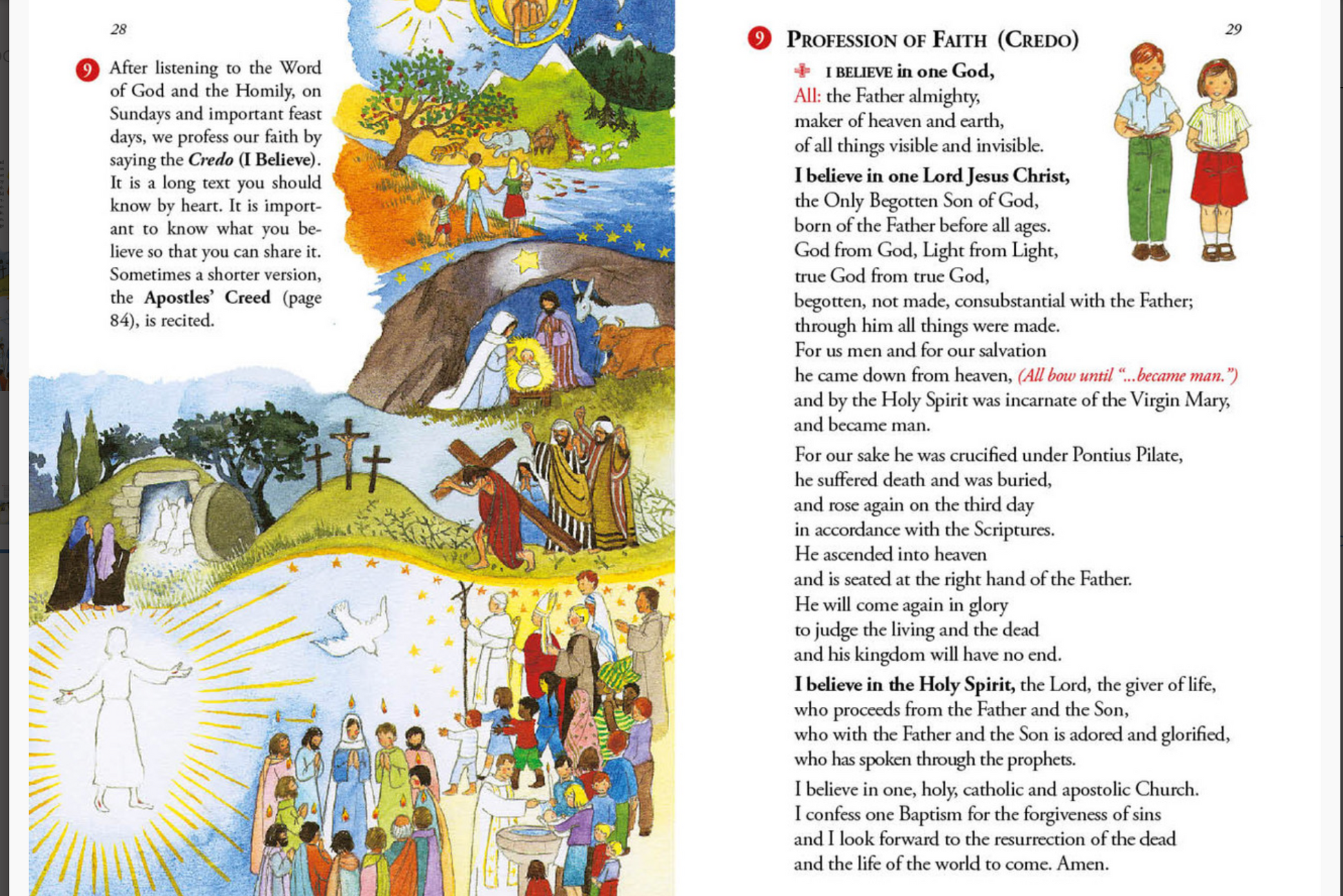 Illustrations of Bible stories and writings of Bible stories