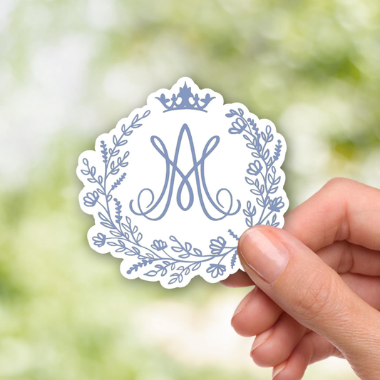 Auspice Maria Catholic Vinyl Waterproof Sticker