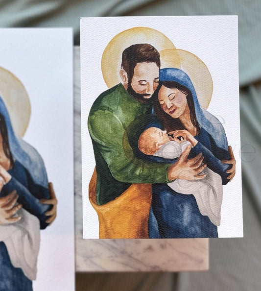 Watercolor Holy Family | Print
