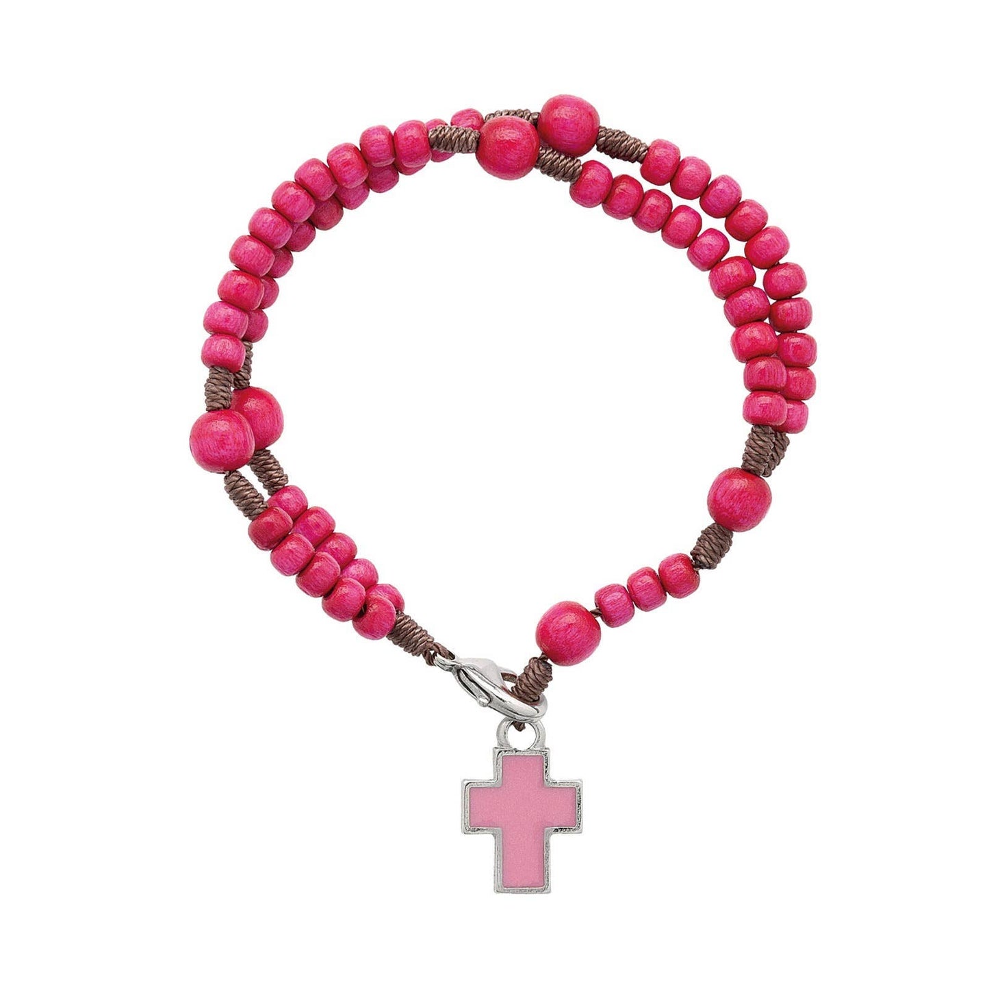Child's Rosary Bracelet  8" - PINK