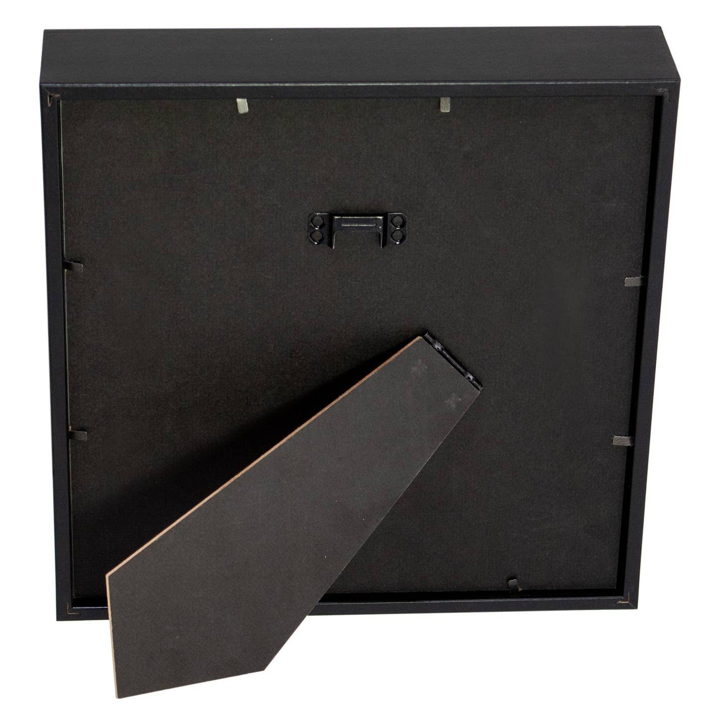 Black thick frame from behind on white background 