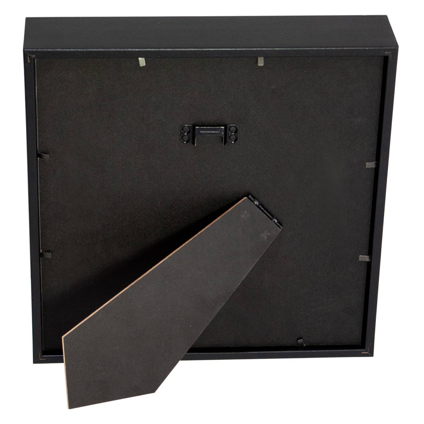 Black thick frame from behind on white background 