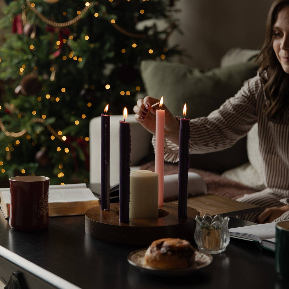 Wooden Advent Candle Ring