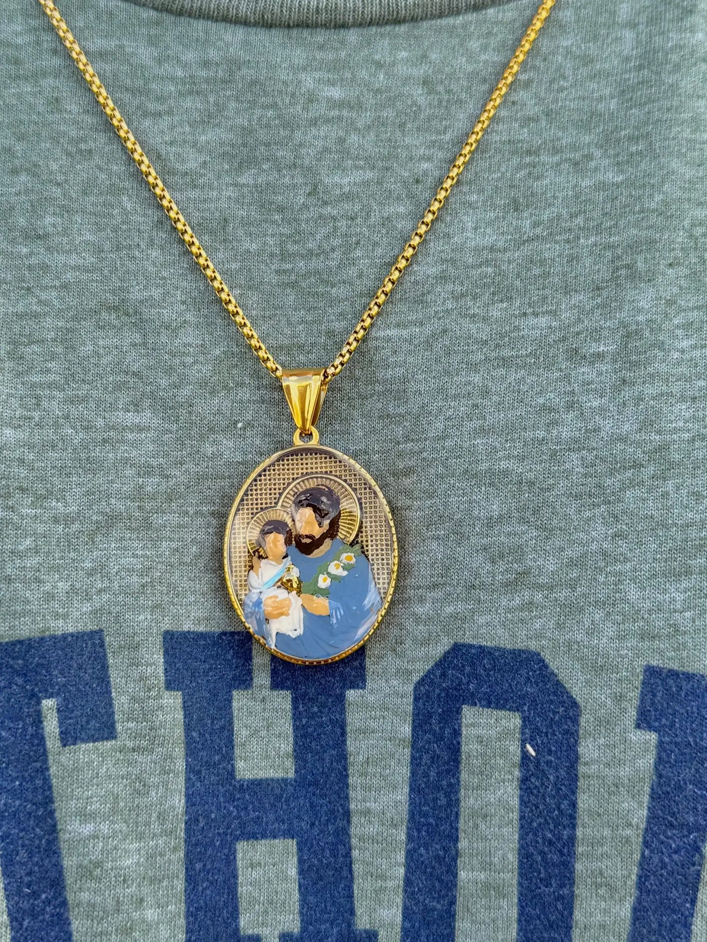 St. Joseph & The Child Jesus Necklace