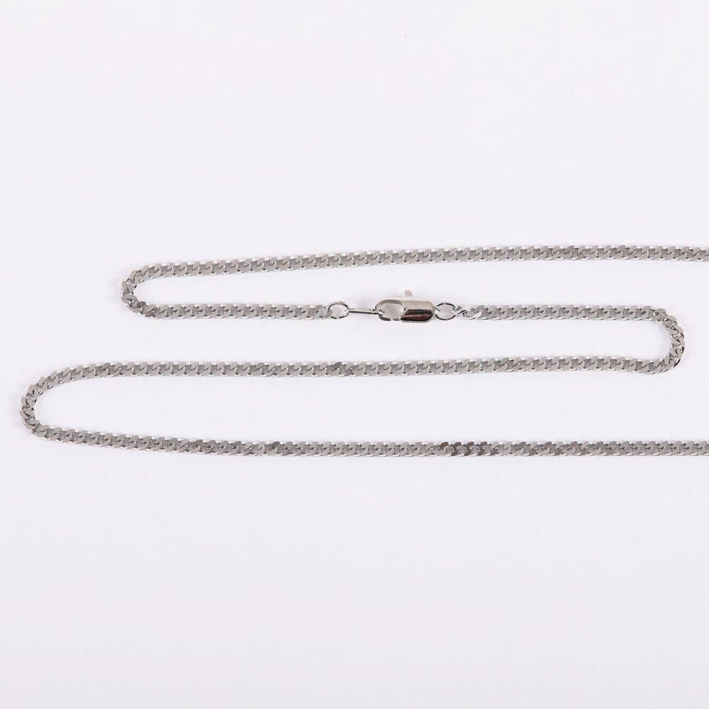 Necklace Cross Budded Sterling Silver 16-18"