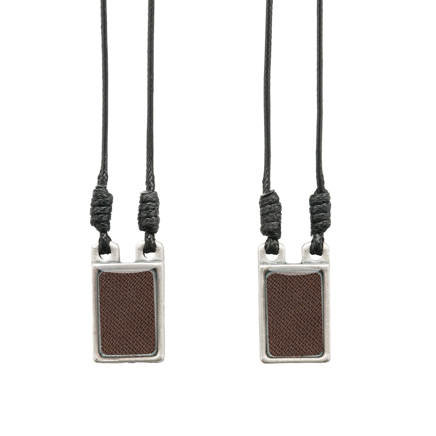 Scapular - Sacred Heart + Lady Mt. Carmel Antq. Slvr. Metal