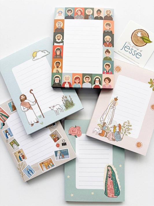 Marian & Saints Catholic Notepad, 5 Designs